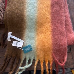 Anthropologie Brown and Mint Ombre Scarf